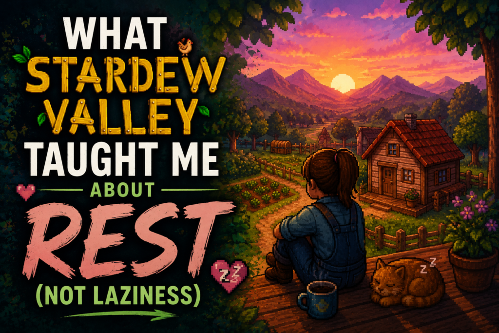What Stardew Valley Taught Me About Rest (Not Laziness)