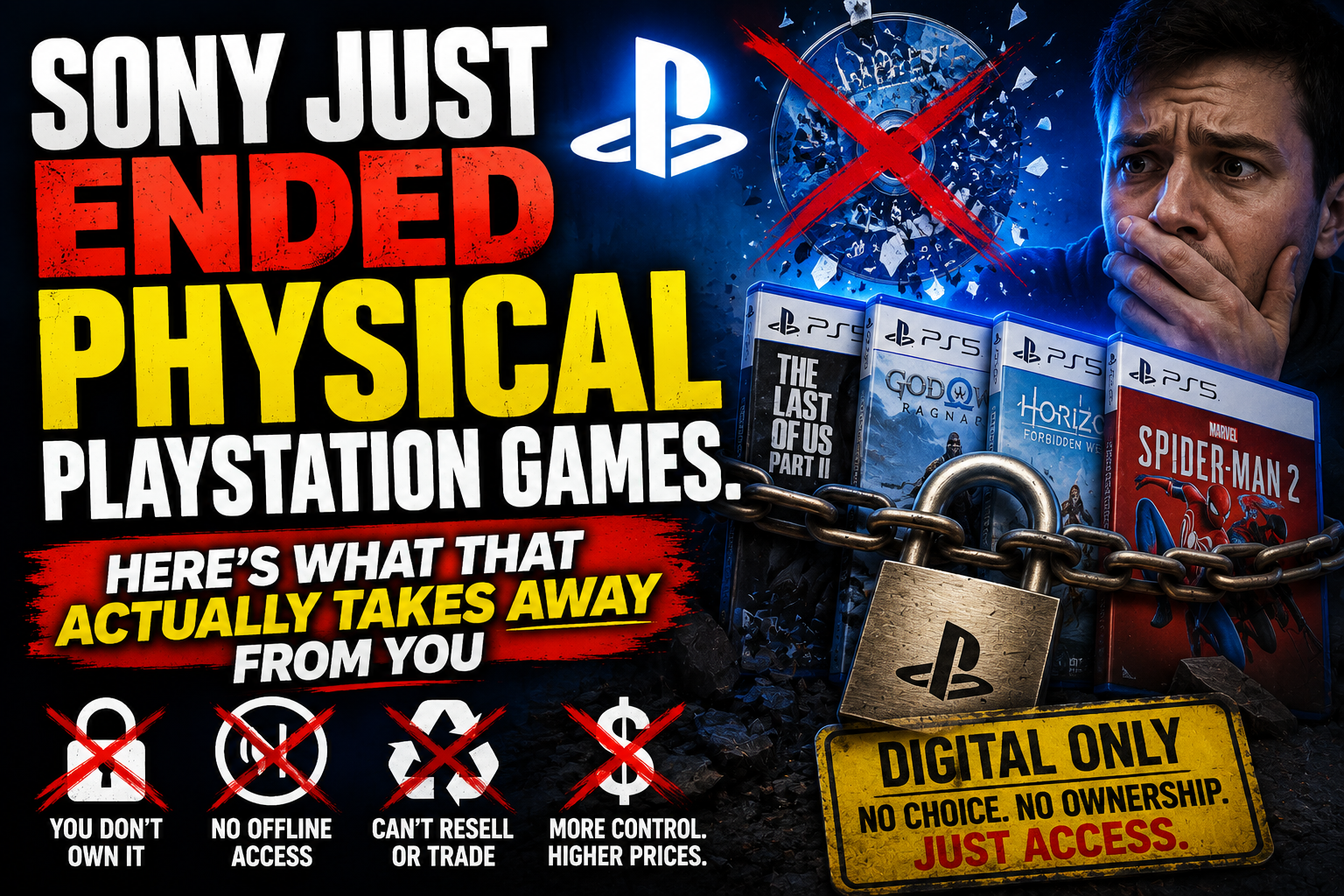Sony Just Ended Physical PlayStation Games. Here's What That Actually Takes Away From You