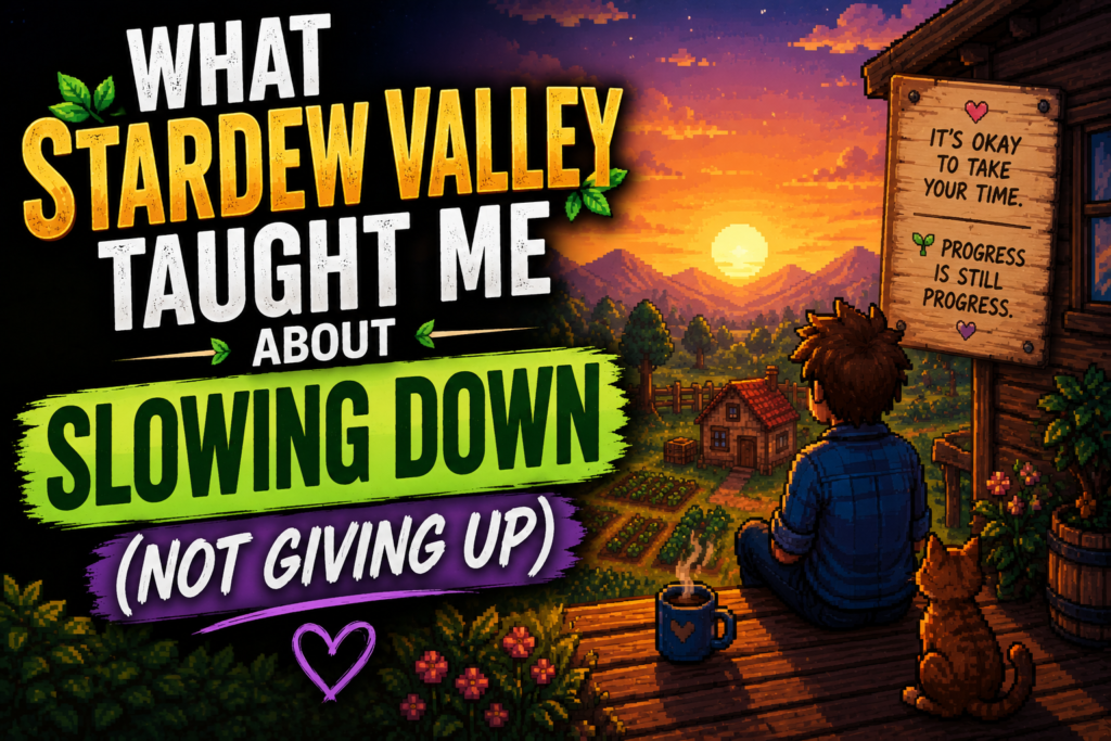 What Stardew Valley Taught Me About Slowing Down (Not Giving Up)