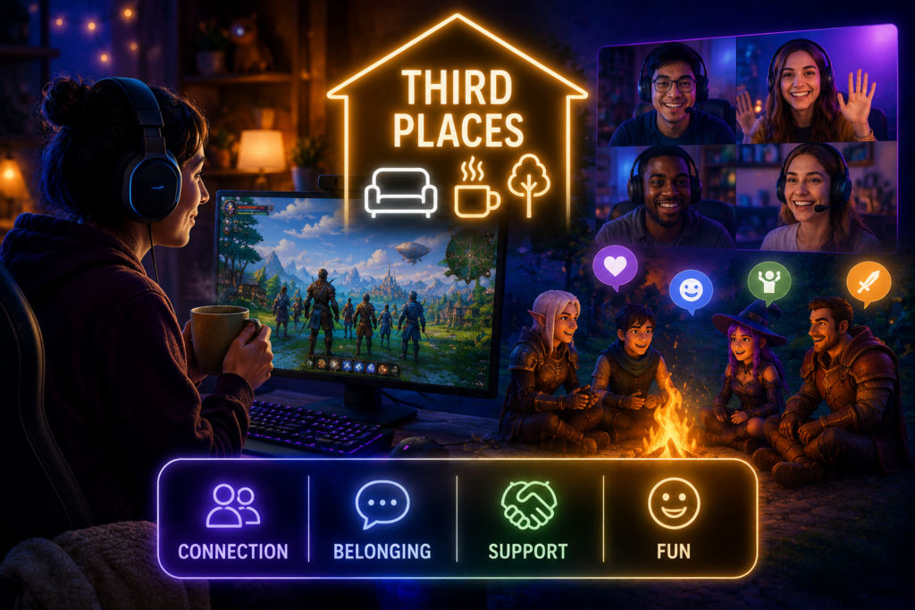 The Loneliness Cure Nobody Talks About: Online Games as Third Places